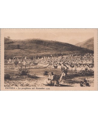1924 Eritrea Leoni c. 15 cartolina Ramadan