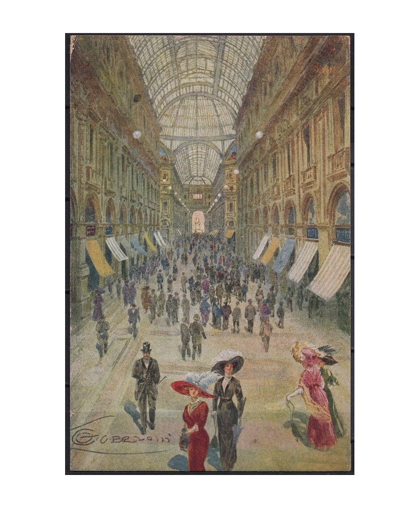 1920ca illustratore Guerzoni Milano galleria pubblicità Clarens